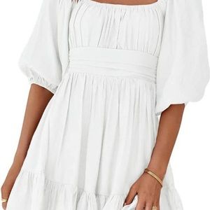 Amazon white off the shoulder dress. Ties in the back